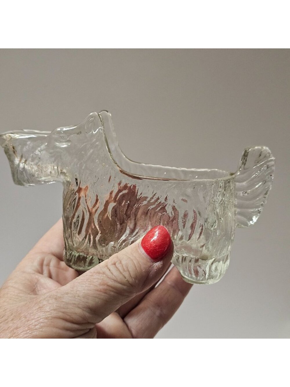 Vintage LE Smith Company 1930s Scottish (Scottie) Terrier Pressed Glass Creamer